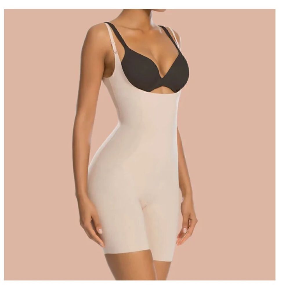 SHAPERX Tummy Control Open Bust Full Shapewear for Women Seamless Body Shaper